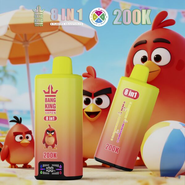 Bang King 200K Peach Mango Watermelon/Red Bull/Strawberry Red Bull/Strawberry Kiwi