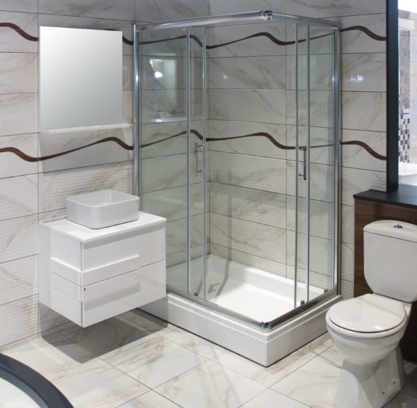 Alternative view of TUŠ KABINA FEDORA 120X80 KROM - PROZIRNA/HEM.MAT