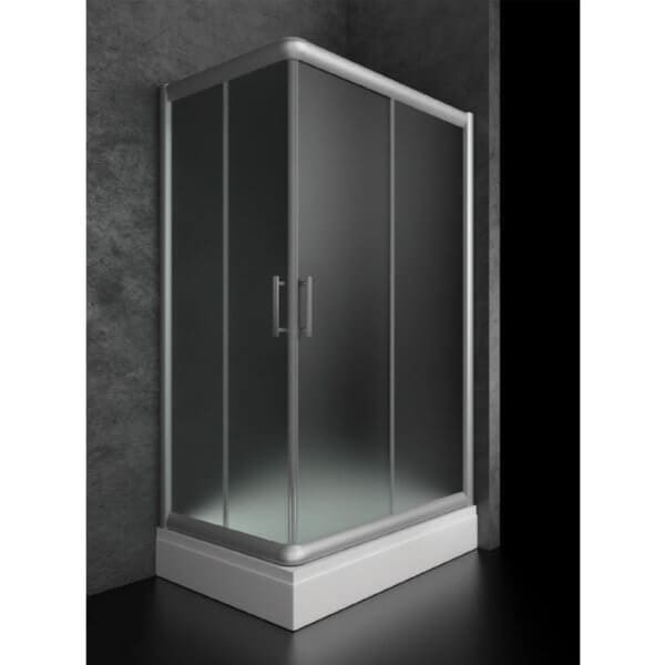 TUŠ KABINA FEDORA 120X80 KROM - PROZIRNA/HEM.MAT