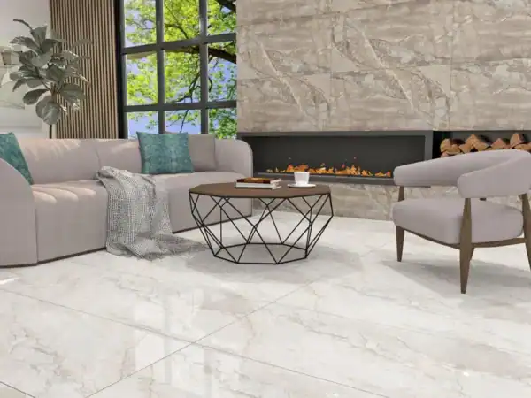 Alternative view of GRAVEL WHITE GLOSSY 60x120