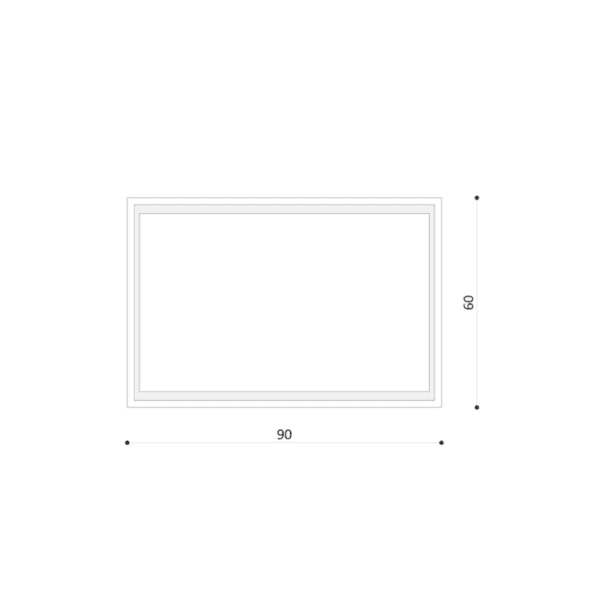 Alternative view of BELLA LED OGLEDALO 90X60