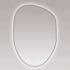 PRESTIGE NEPRAVILNO OGLEDALO LED & FOG FREE S CRNIM OKVIROM 80X110  KS-3603