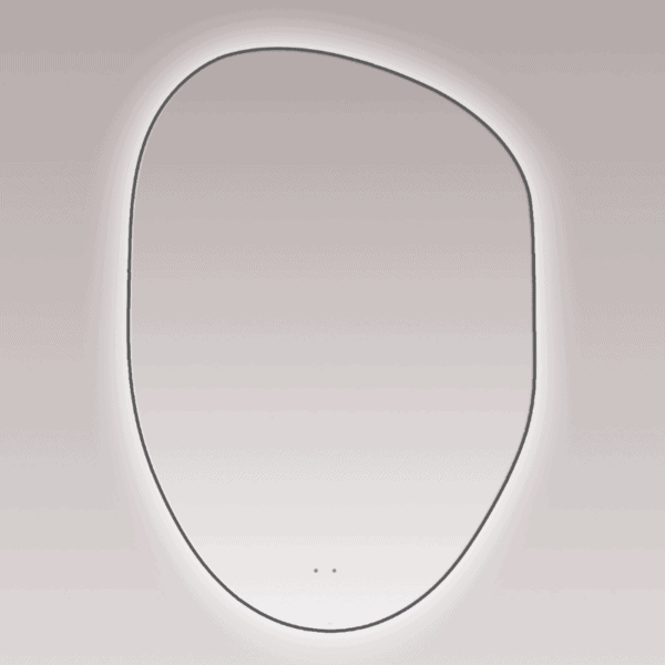 PRESTIGE NEPRAVILNO OGLEDALO LED & FOG FREE S CRNIM OKVIROM 80X110  KS-3603
