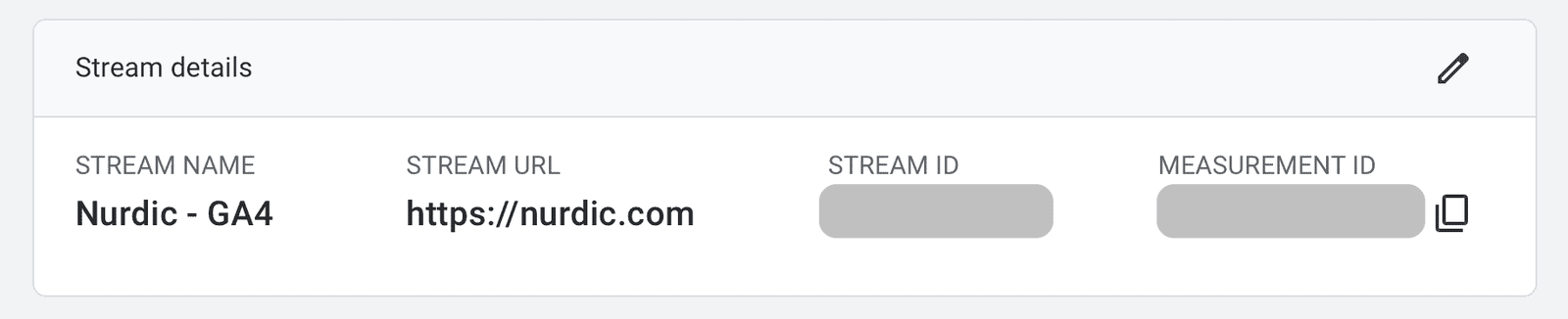 Edit the website address in GA4