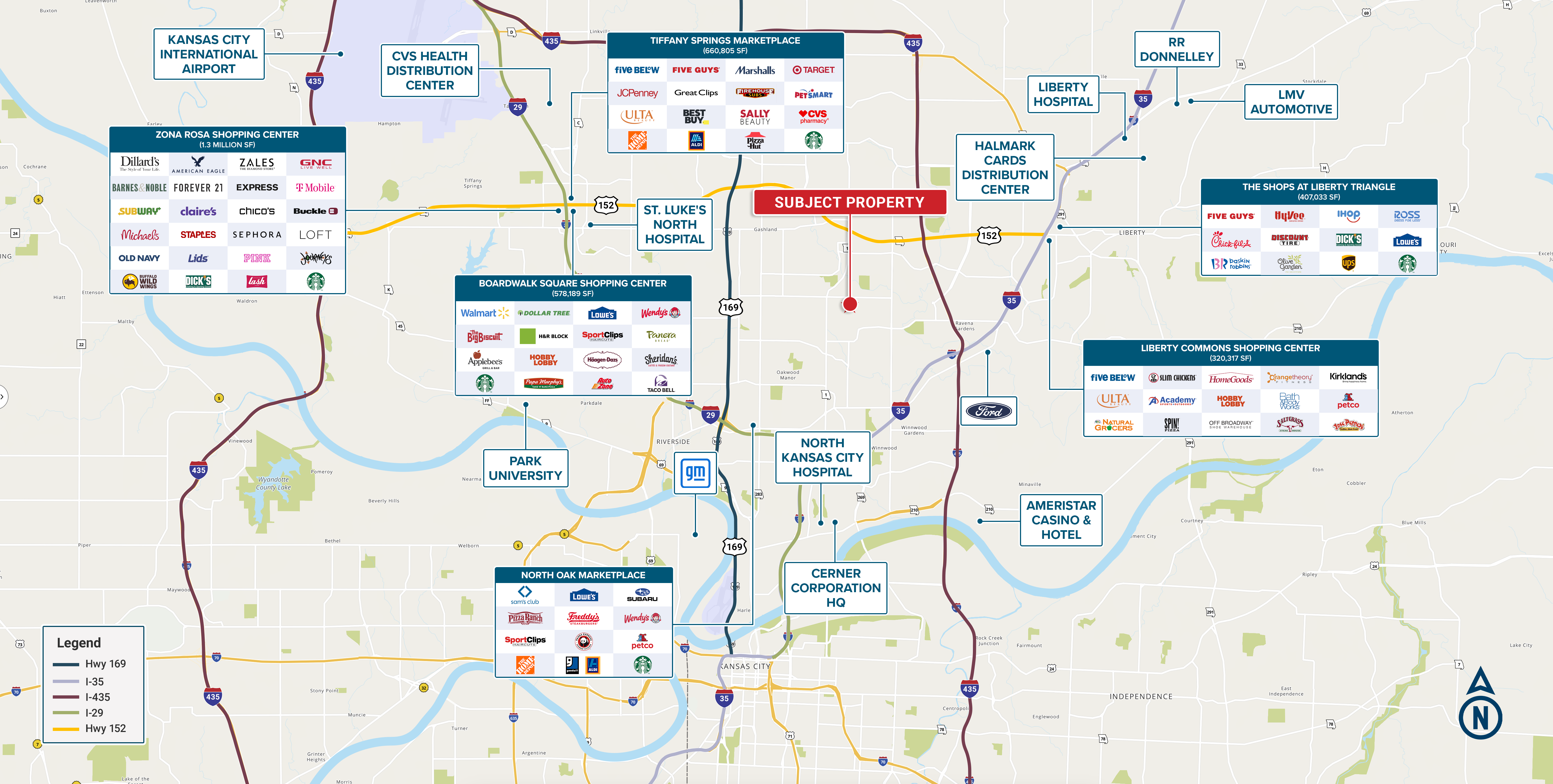 Detailed map highlighting properties for offering memorandum in the Miles Cover presentation.