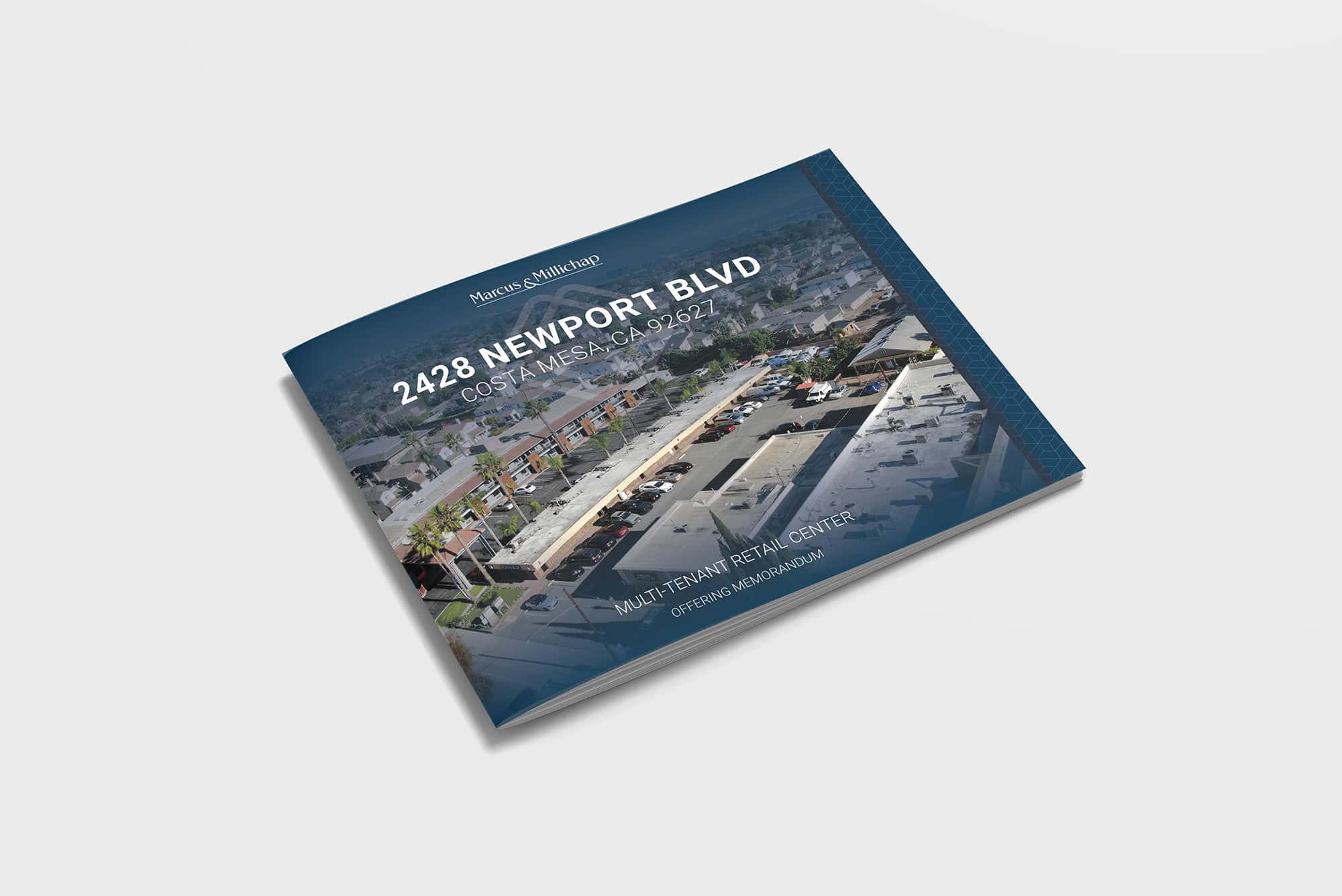 Offering memorandum cover for 2428 Newport Blvd property listing.