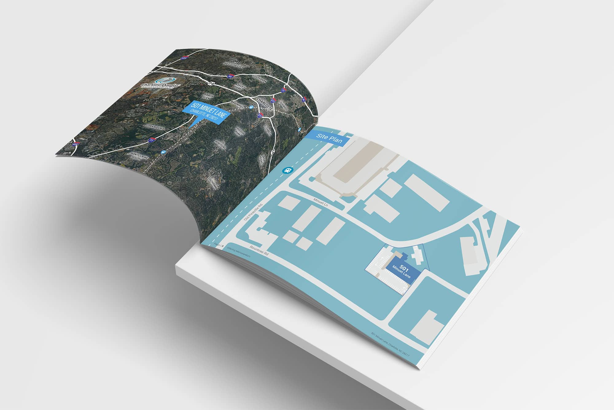 Offering memorandum booklet showcasing property details and investment opportunities.