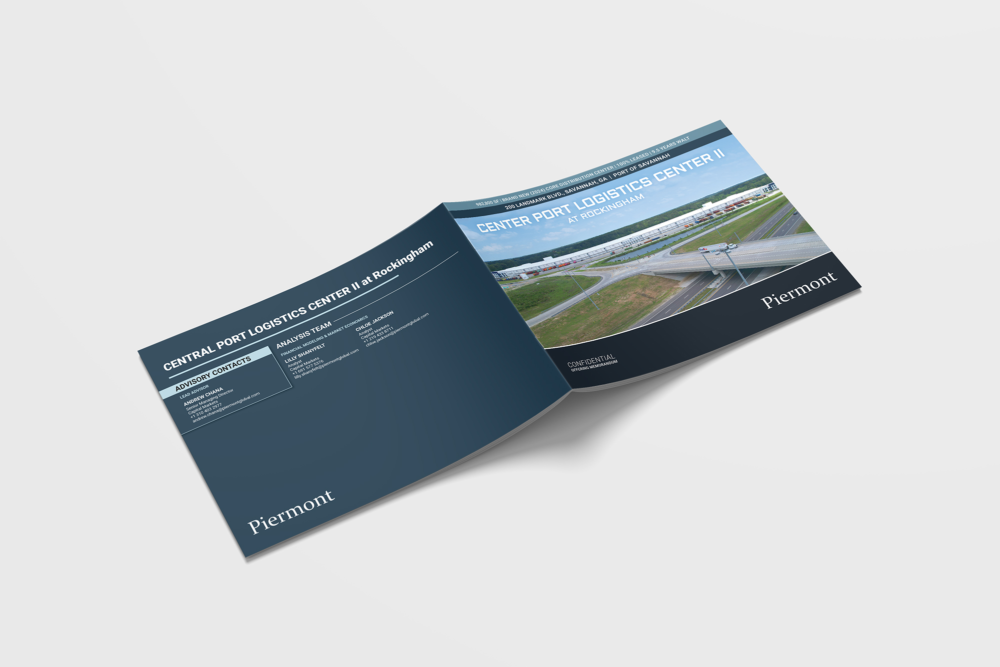 Brochure of Piermont Logistics Center offering memorandum for investment.