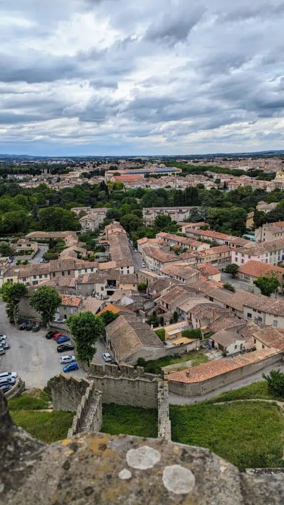 View of the Medieval city from the ramparts - Carcassonne