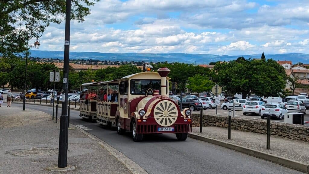 Carcassonne Tourist Train - tour around the outside of the walls
