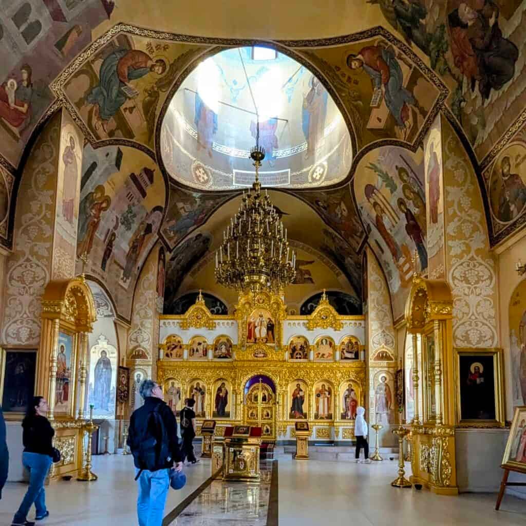 Alexander Nevsky Church inside - ornate gold interior