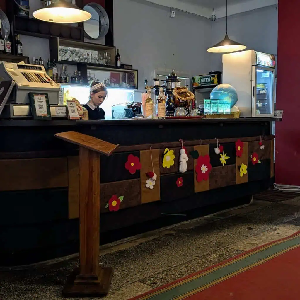 inside back to ussr restaurant