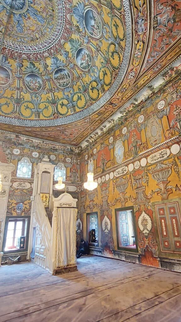 Interior frescoes of the Painted Mosque (Šarena Džamija) in Tetovo, North Macedonia