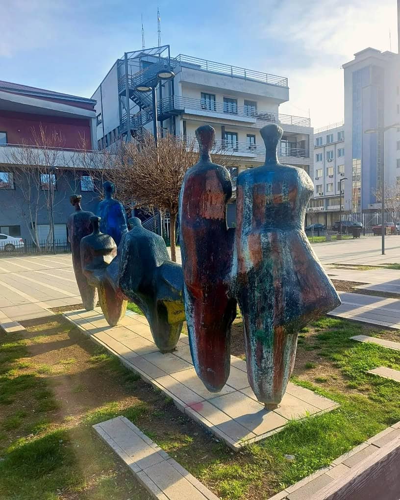 Brotherhood and Unity Monument - people next to the Spire