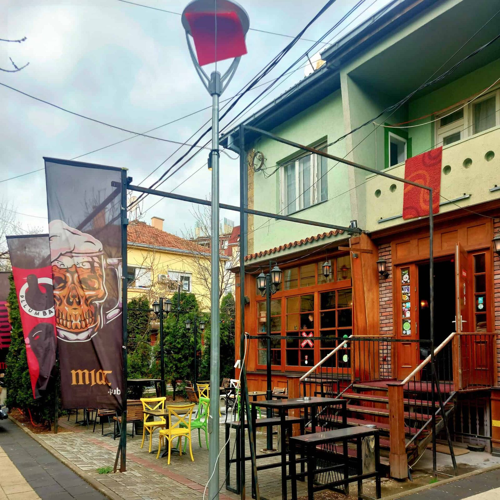 Outside MIQT Pub Pristina Kosovo