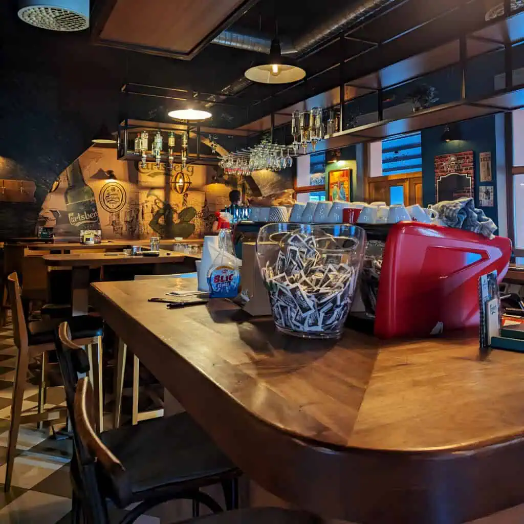 Just Caffe Pub inside bar Tuzla Bosnia