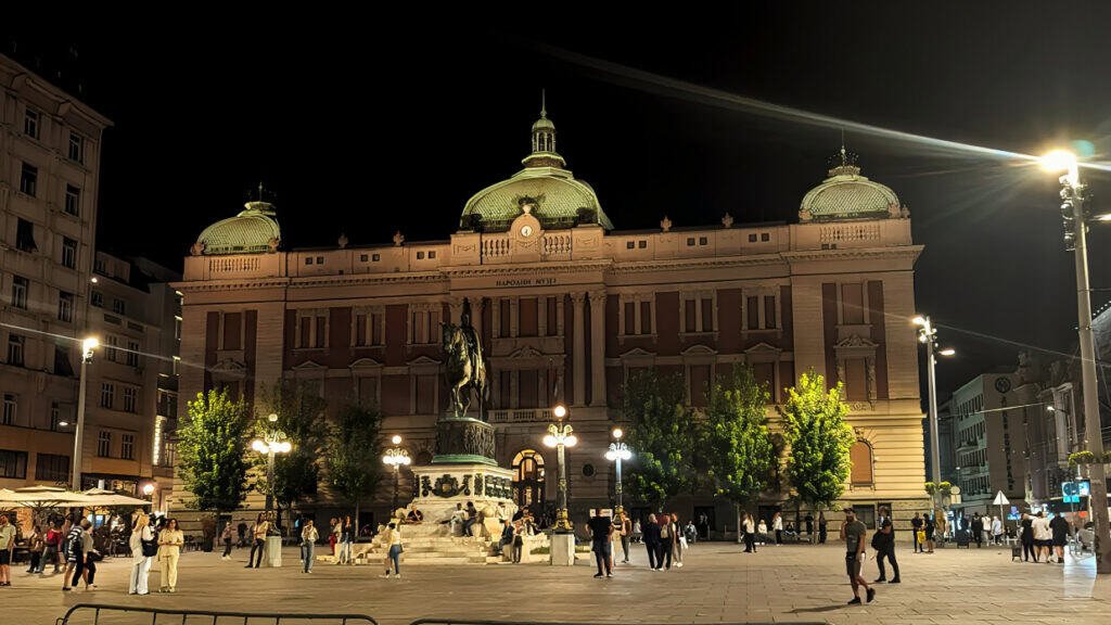 Republic Square National Museum and Prince Mihailo Belgrade, Serbia