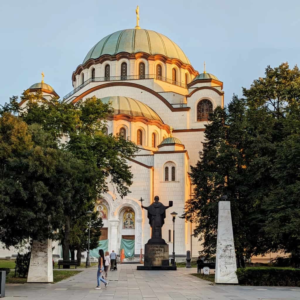 St Sava Cathedral Belgrade Serbia at golden hour