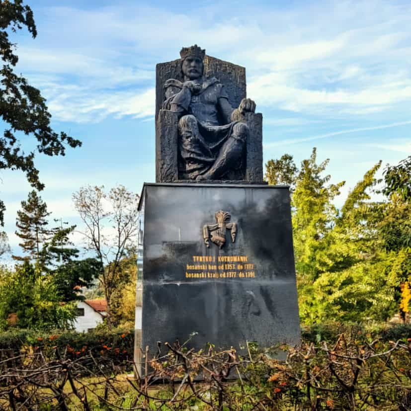 Tvrtko I Kotromanić in city park Tuzla Gradski