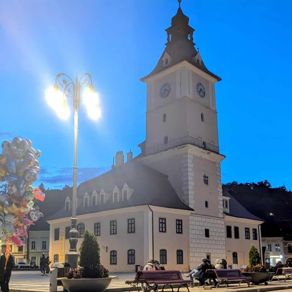 Casa Sfatului (Council House) located in the main square (Piața Sfatului) of Brașov, Romania.