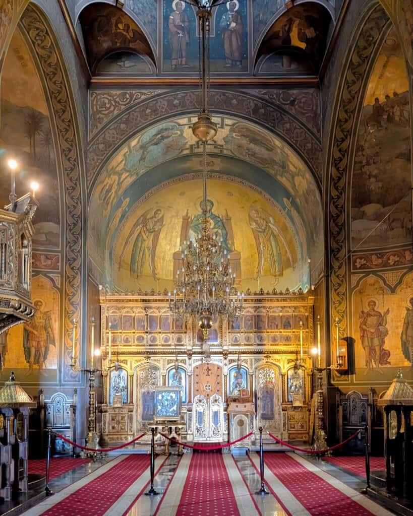 Inside Sinaia monastery