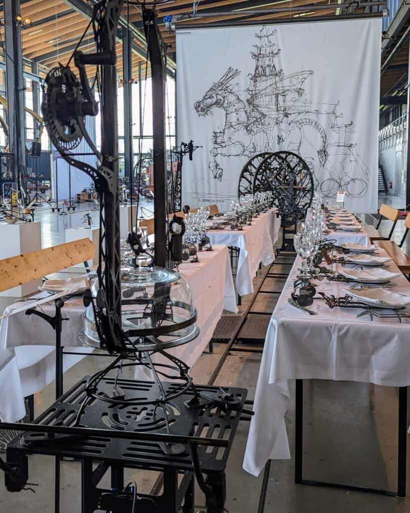 Table for Lunch of the Little Mechanics at Halle de la Machine Toulouse - Steampunk