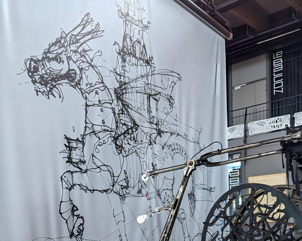 sketches of the mahines at the Toulouse Steampunk museum