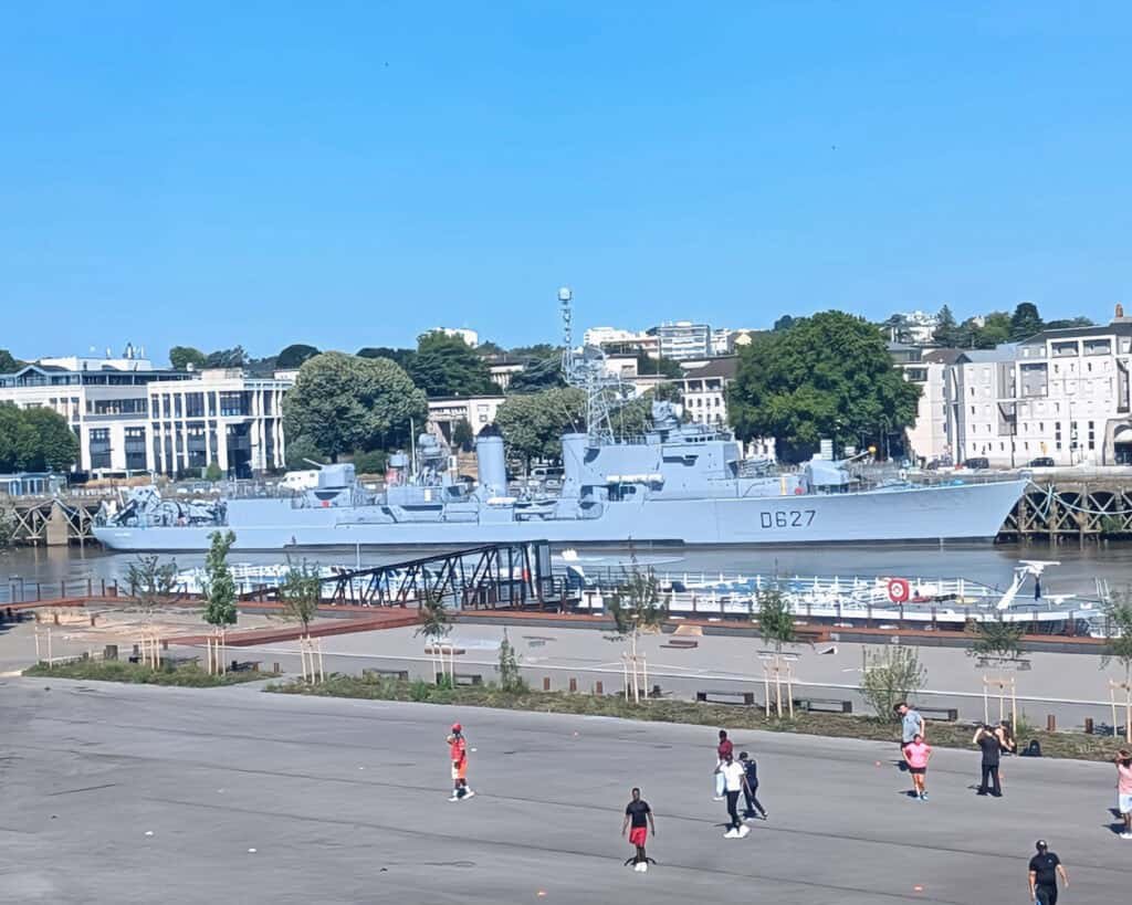 Musée Naval Maillé Brézé - naval museum on a floating warship close up taken while riding Le Grand Elephant