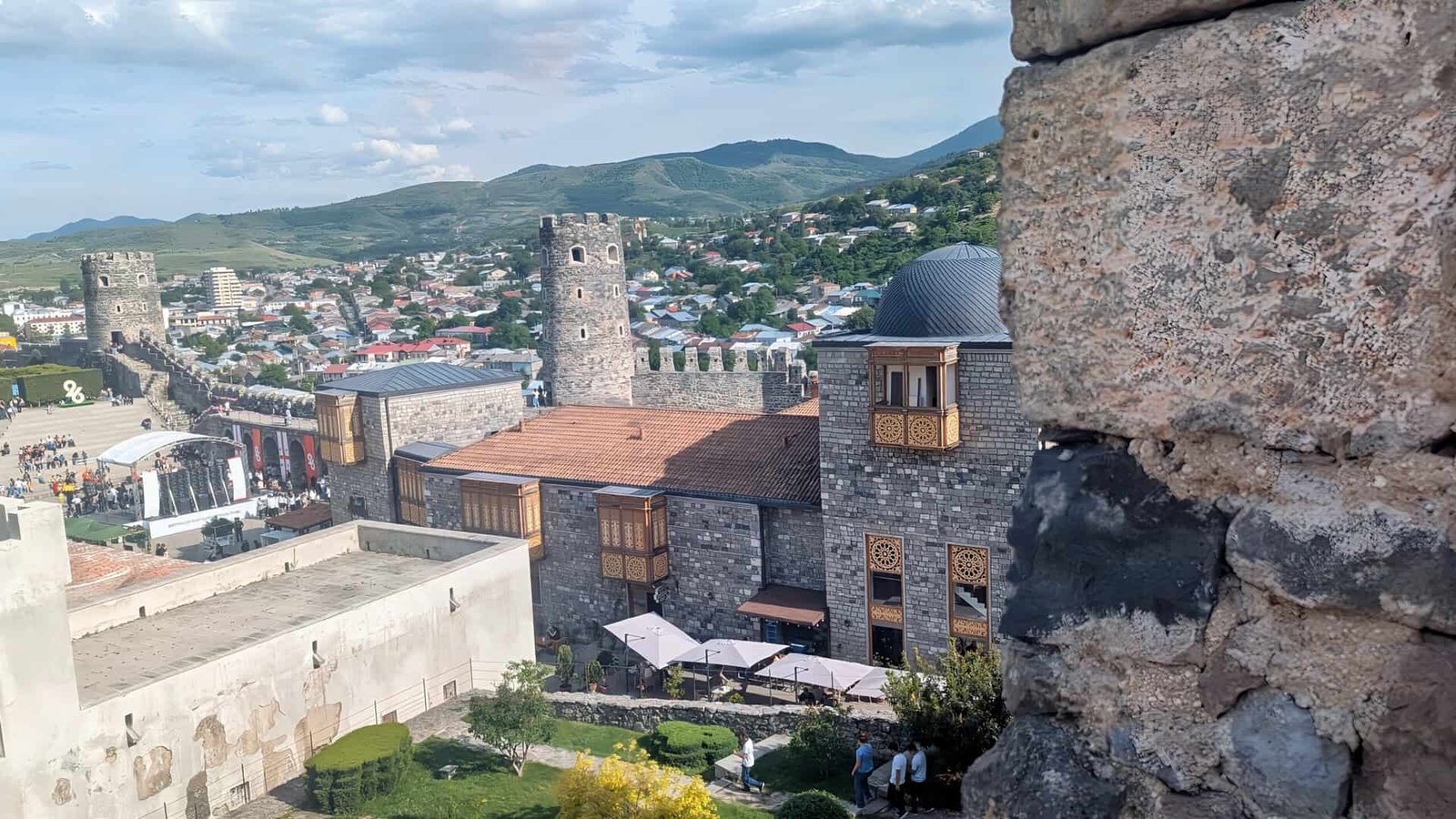 View from the citadel at Rabati castle