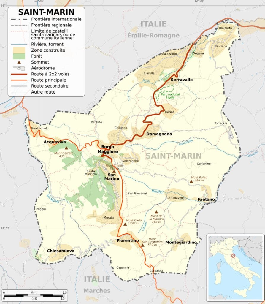 san marino locator map