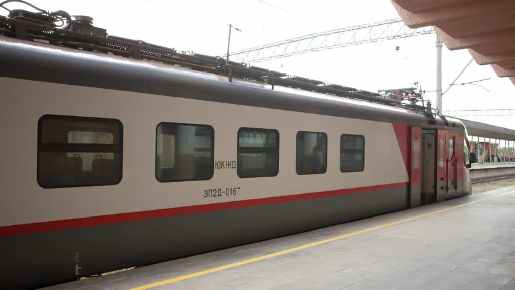 2 Carriage Train at Gyumri Rail station