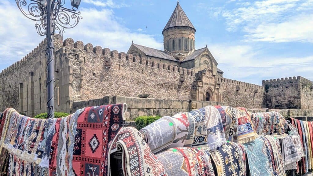 Svetitskhoveli Cathedral and market in Mtskheta Tbilisi