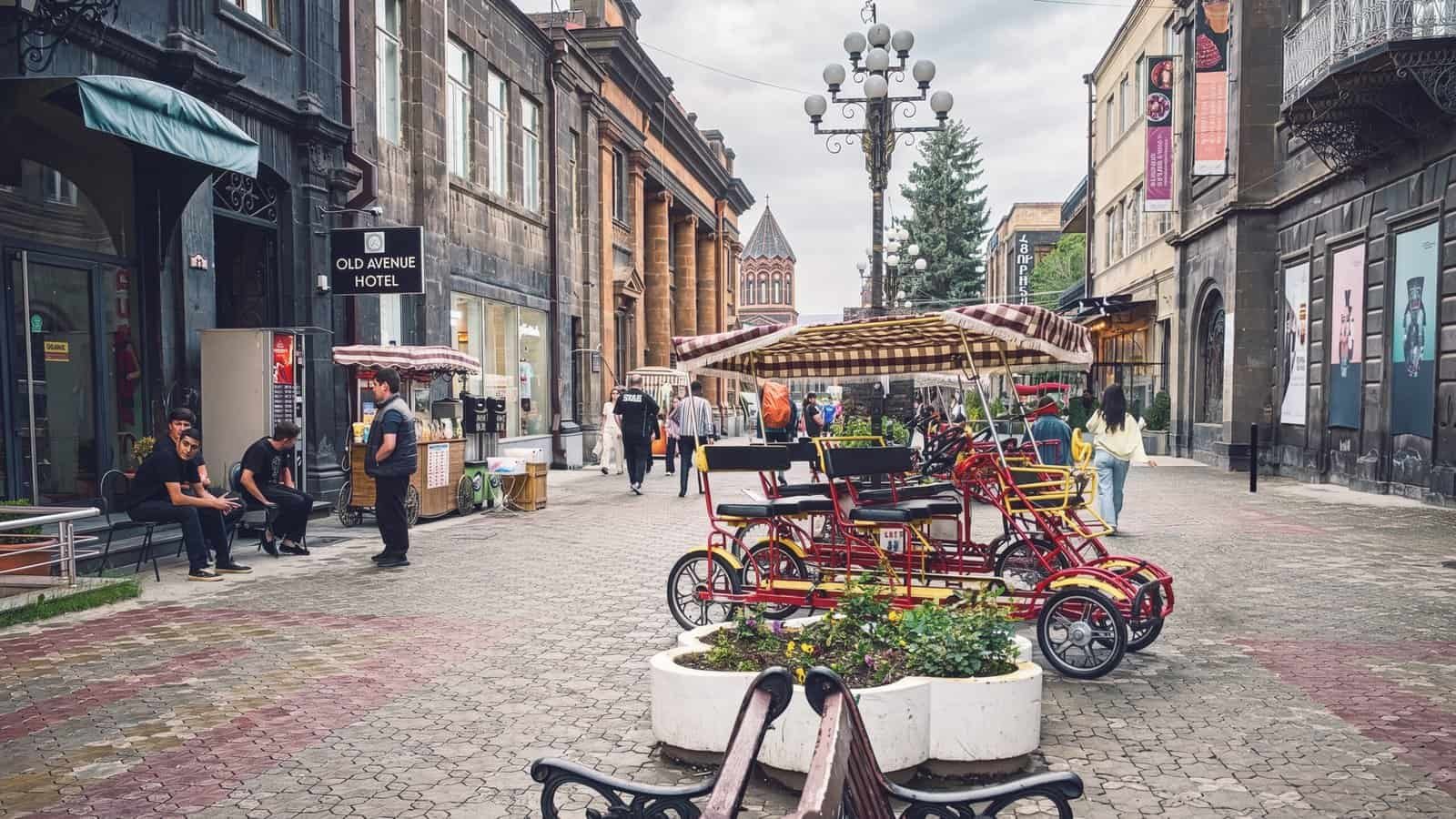 Abovyan Walking Street - Pedestrian Street in Old Kumayri Historic District Gyumri