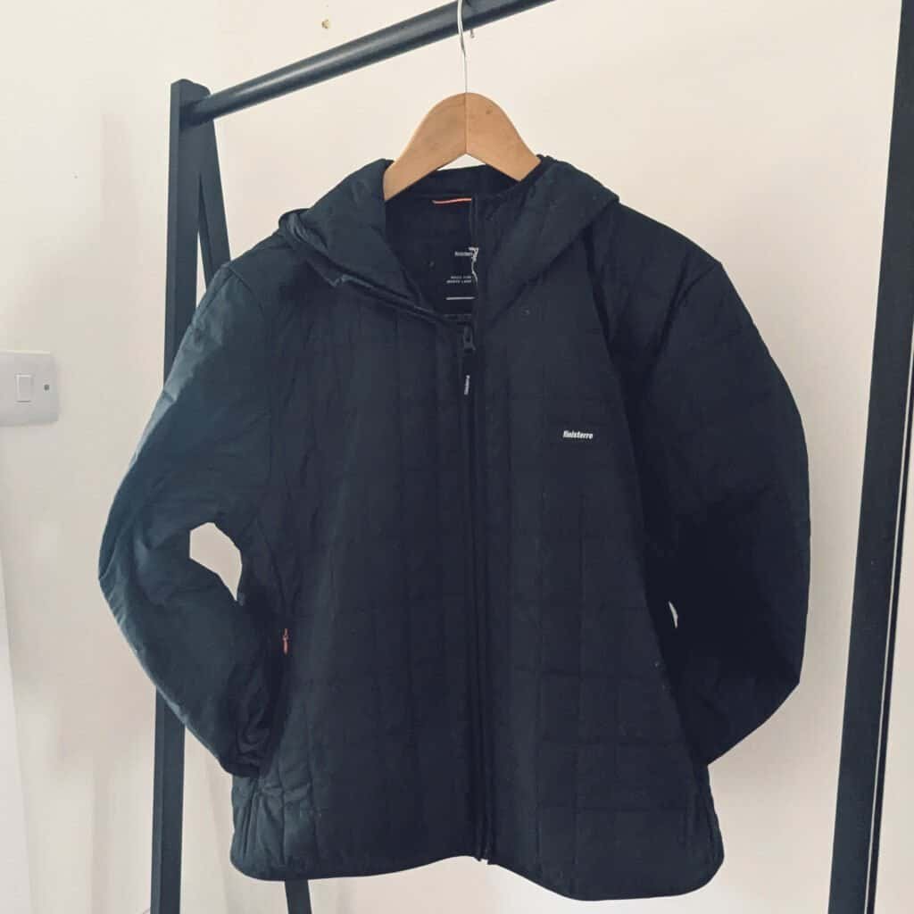 Finisterre Firecrest Jacket in black - my tech jacket that makes travelling with one small bag possible