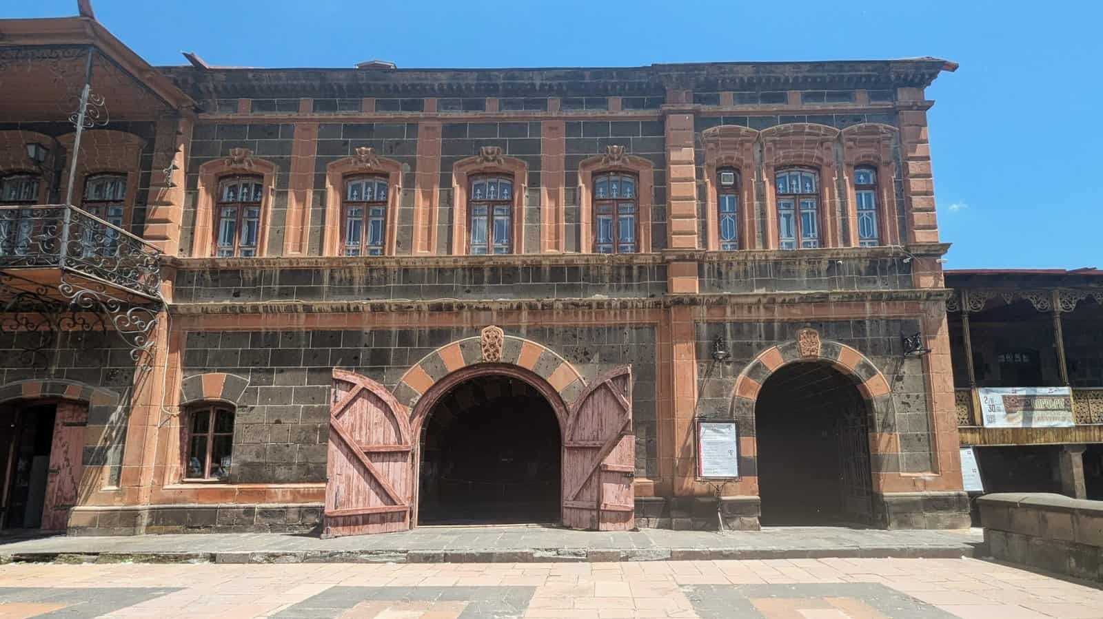 Museum of National Architecture & Urban Life in Gyumri Black and Orange tuff - volcanic stone
