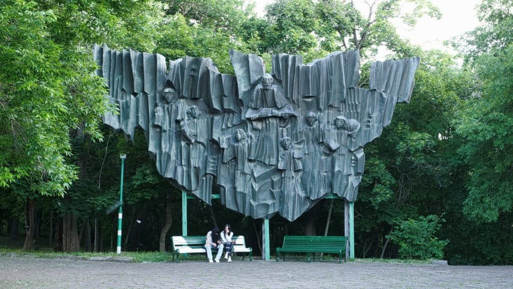 Song and Writings Monument in Central Park Gyumri (Gorki Park)