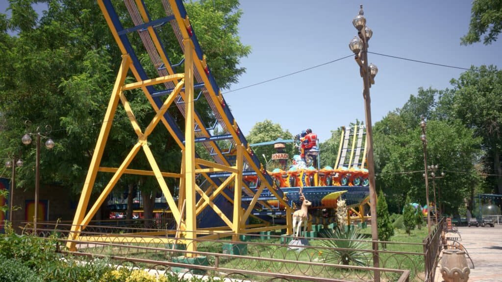 Funfair in Victory Park next to Mother Armenia statue - Yerevan