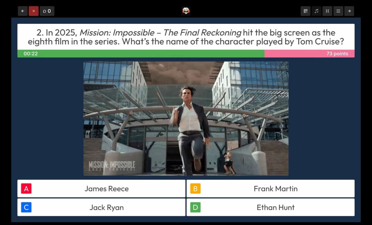 Pub Quiz #3 example question 2