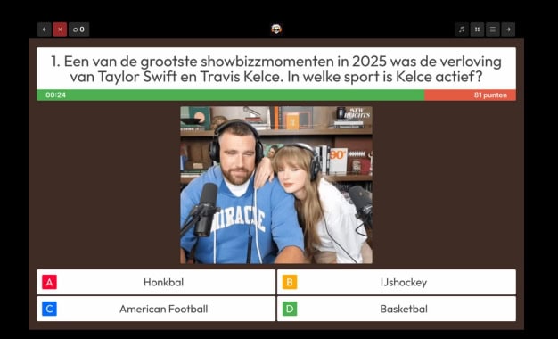 Ultieme 2025 Quiz voorbeeldvraag 2