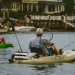 Person fishing from a kayak