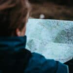 a hiking map plan on a route