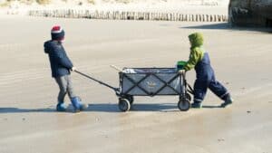 a camping wagon for storage