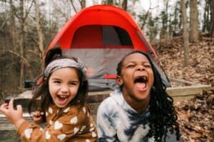 a camping tent for a family