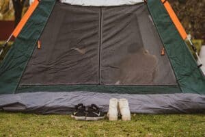 a tent outdoors for camping