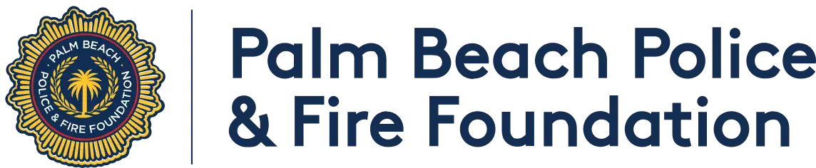 Logo Palm Beach Police & Fire Foundation in color.