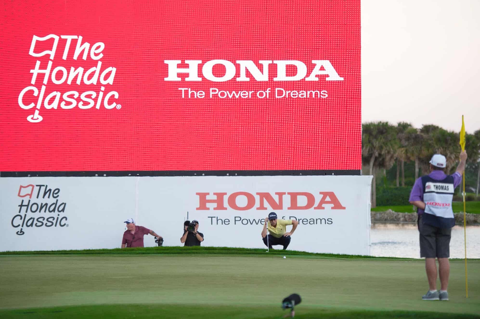 Golfers and officials at The Honda Classic golf tournament in Palm Beach County.