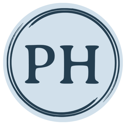 Logo of Paper Hideaway featuring "PH" initials in a circular design.