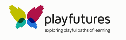 The PlayFutures logo, representing a global community dedicated to promoting playful learning as a transformative approach to education