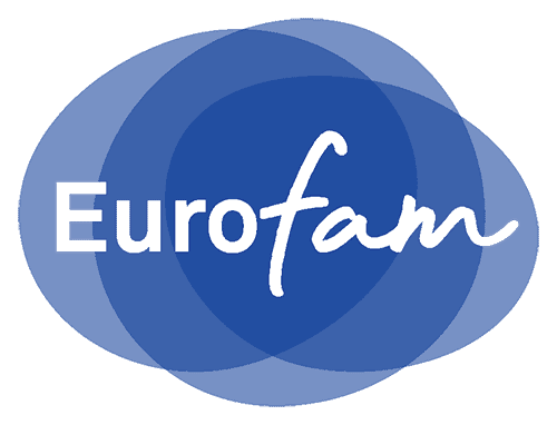 The Eurofam logo, representing a collaborative initiative dedicated to strengthening family support, parental engagement, and education policies across Europe.