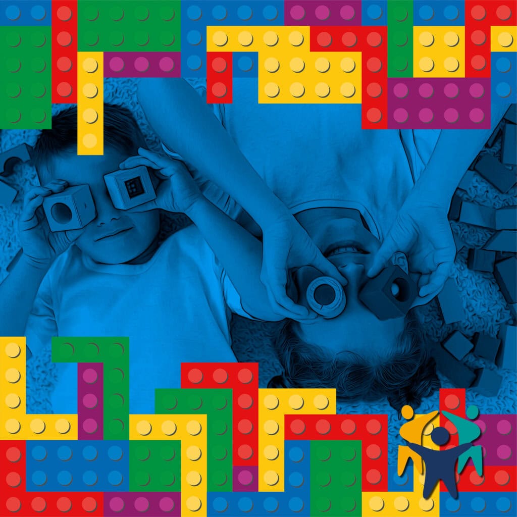A group of children actively engaged in playful learning, using hands-on activities to explore problem-solving, creativity, and teamwork in a dynamic classroom setting.